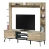 Tv set Zezan pakoworld in sonoma-dark grey color 182.5x40x162cm