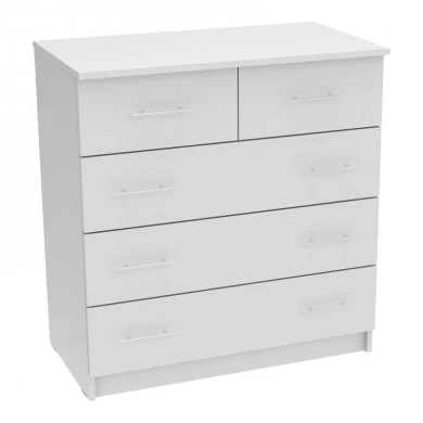 Chest of drawers Kumode pakoworld in white color 80x45x85cm
