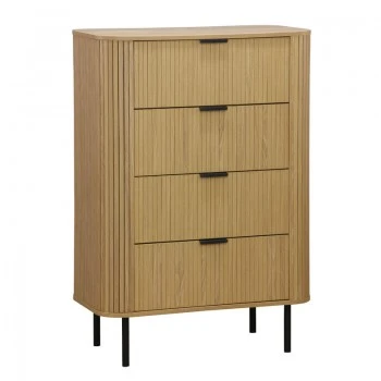 Chest of 4 drawers Scandi pakoworld  in natural color 79x46x115cm