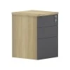 Professional chest of 3 drawers Lotus pakoworld in natural-anthracite color 40x44x61cm