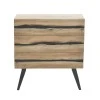 Chest of drawers Imena pakoworld solid wood 4cm walnut-black 80x38x86.5cm