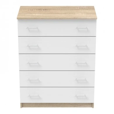 Chest of drawers Kofre pakoworld in sonoma-white color 80x45x104cm