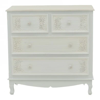 Pazlen Inart chest of drawers antique white color mdf 80x40x80cm