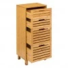 Sicla pakoworld bamboo chest of drawers, natural shade 40x30x97.5cm
