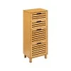 Sicla pakoworld bamboo chest of drawers, natural shade 40x30x97.5cm