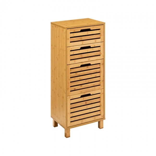 Sicla pakoworld bamboo chest of drawers, natural shade 40x30x97.5cm