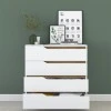 Chest of 4 drawers Verena pakoworld white-walnut 80x47x92cm