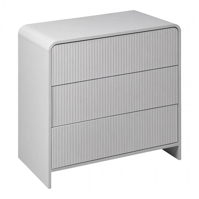 Zeplen pakoworld MDF chest of drawers in white 80x40x75cm