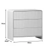Zeplen pakoworld MDF chest of drawers in white 80x40x75cm