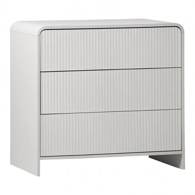 Zeplen pakoworld MDF chest of drawers in white 80x40x75cm