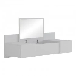 Paltar pakoworld wall-mounted bedroom toilet with mirror in white 100x39.1x33cm