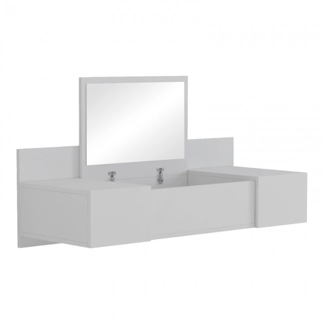 Dressing table Paltar pakoworld melamine in white color 100x39.1x33cm