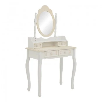 Pazlen Inart bedroom toilet antique white color mdf 75x40x140.5cm
