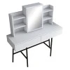 Dressing table Loppy pakoworld white melamine-black metal leg 120x40x131.6cm