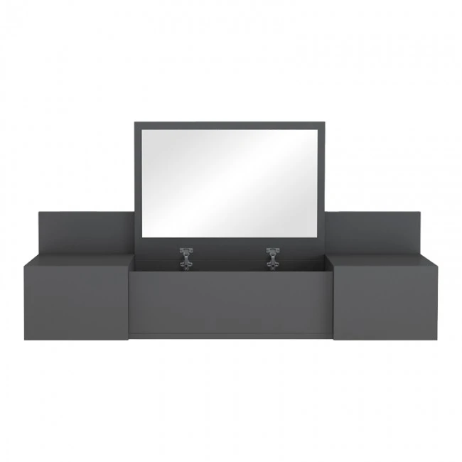 Dressing table Paltar pakoworld melamine in grey color 100x39.1x33cm