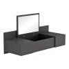 Dressing table Paltar pakoworld melamine in grey color 100x39.1x33cm