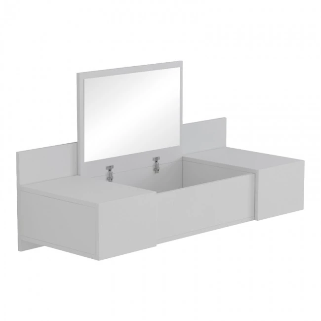 Dressing table Paltar pakoworld melamine in white color 100x39.1x33cm