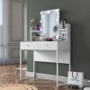 Dressing table Reby pakoworld in white color 90x40x136.8cm