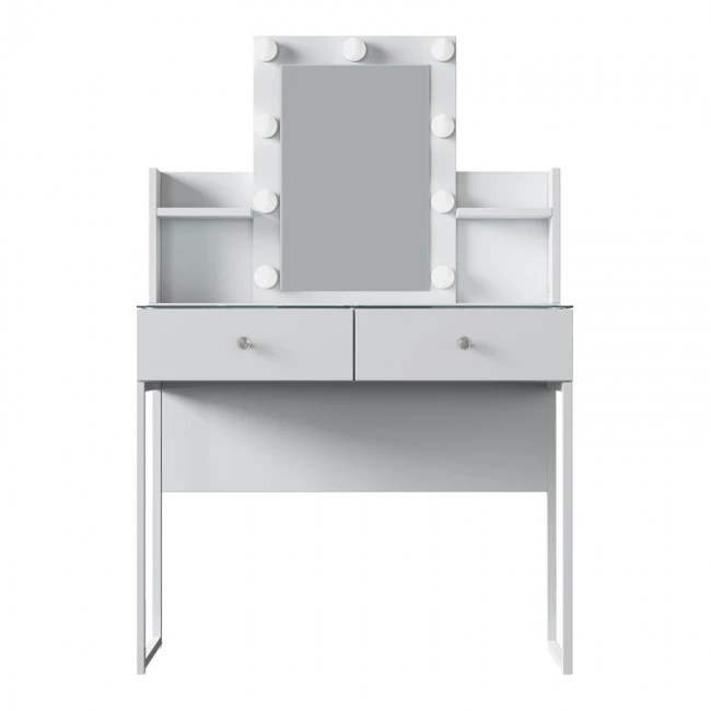 Dressing table Reby pakoworld in white color 90x40x136.8cm