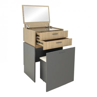 Dressing table Sonlen pakoworld in dark grey-sonoma color 60x45x130cm