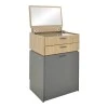Dressing table Sonlen pakoworld in dark grey-sonoma color 60x45x130cm