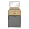Dressing table Sonlen pakoworld in dark grey-sonoma color 60x45x130cm
