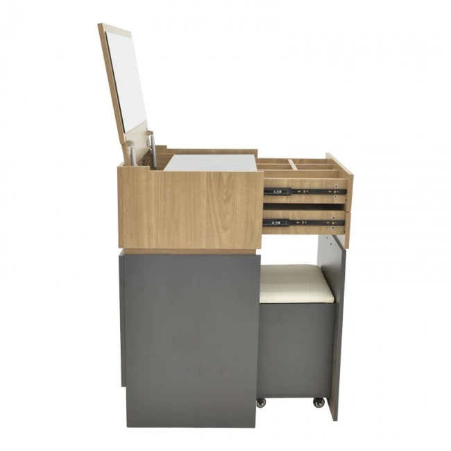 Dressing table Sonlen pakoworld in dark grey-sonoma color 60x45x130cm
