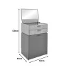 Dressing table Sonlen pakoworld in dark grey-sonoma color 60x45x130cm