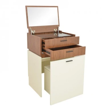 Dressing table Sonlen pakoworld in walnut-cream color 60x45x130cm