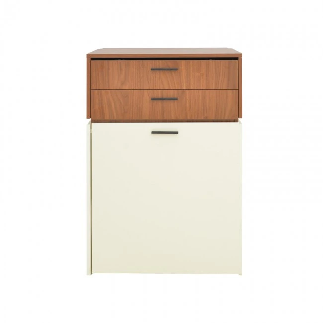 Dressing table Sonlen pakoworld in walnut-cream color 60x45x130cm