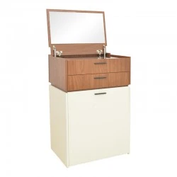 Dressing table Sonlen pakoworld in walnut-cream color 60x45x130cm Dressing table Sonlen pakoworld in walnut-cream color 60x45x130cm