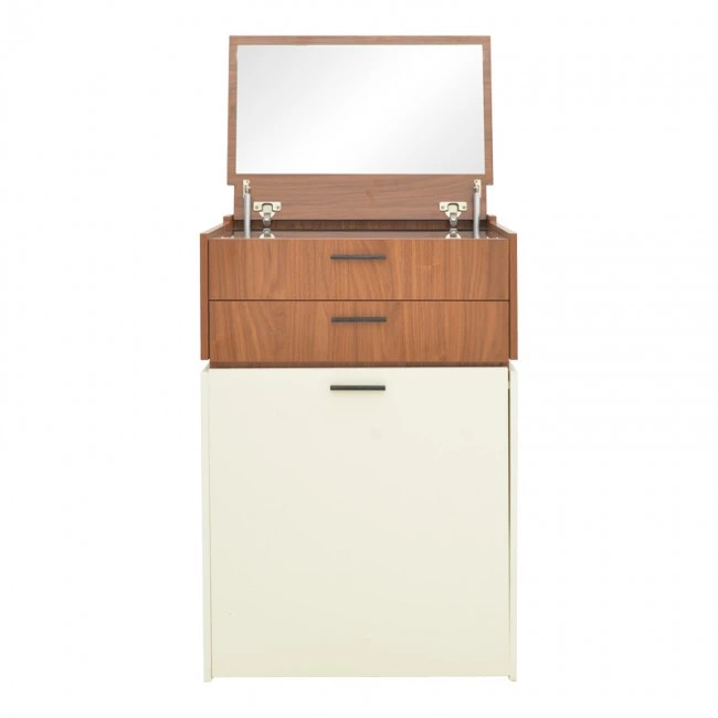 Dressing table Sonlen pakoworld in walnut-cream color 60x45x130cm
