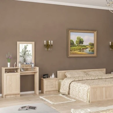 Dressing table with mirror Rebecca pakoworld sonoma 90x38.5x147.5cm