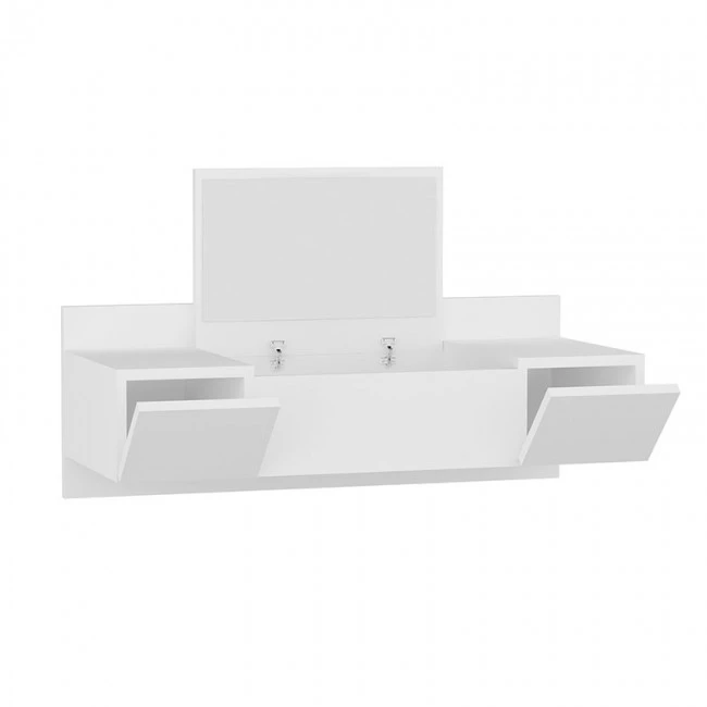 Hanging dressing table with mirror Tabia pakoworld white 100x39x33cm