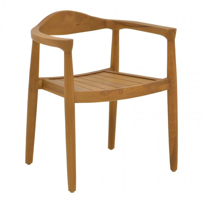 Dining set 9 pcs Ganny-Pino pakoworld teak wood in natural shade 180/240x100x75cm