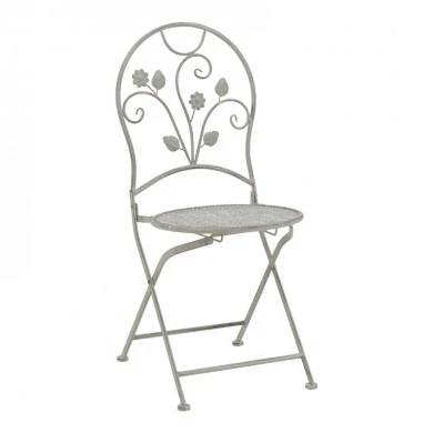 Dining set 3pcs Abriel pakoworld grey antique metal