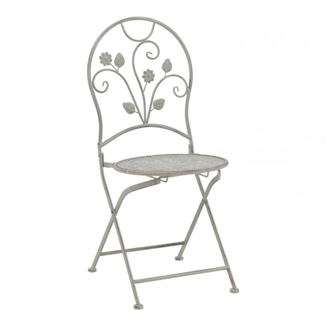 Dining set 3pcs Abriel pakoworld grey antique metal