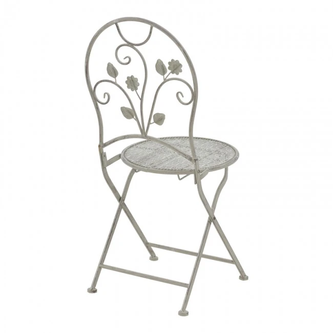 Dining set 3pcs Abriel pakoworld grey antique metal