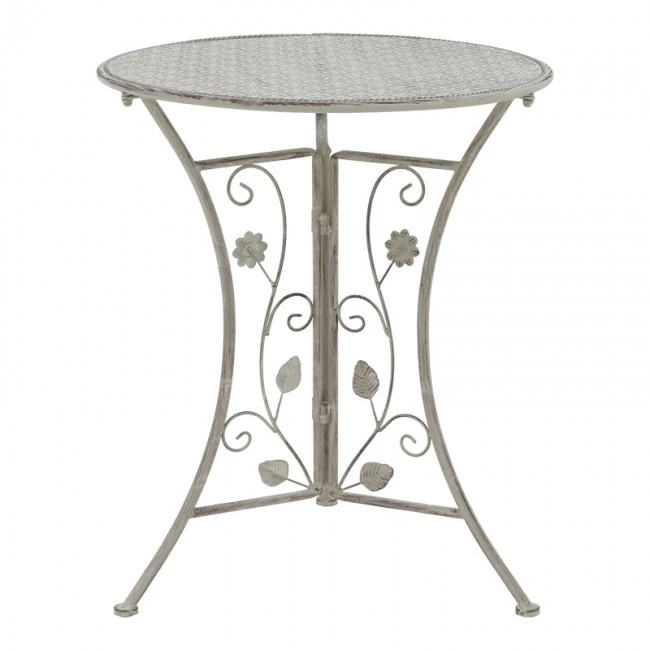 Dining set 3pcs Abriel pakoworld grey antique metal