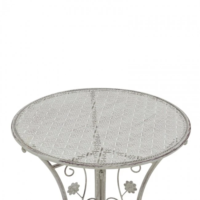 Dining set 3pcs Abriel pakoworld grey antique metal