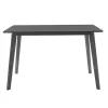 Tραπεζαρία Benson - Toto pakoworld σετ 5τμχ rustic grey - ύφασμα γκρι 120x75x75εκ