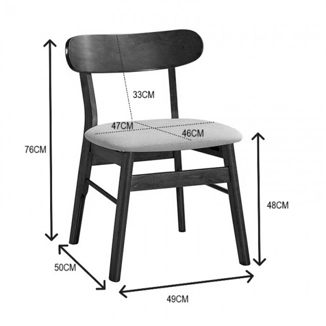 Dining table set Eleganza-Cairo pakoworld set of 7 pieces mdf in walnut shade 180x99x75.8cm
