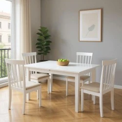Mabor-Houston pakoworld extendable dining table, white wood, 120-150x80x73.8cm Mabor-Houston pakoworld extendable dining table, white wood, 120-150x80x73.8cm