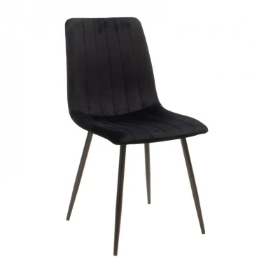 Julita-Noor pakoworld dining table set of 5 pcs MDF black-natural legs Φ80x73cm