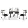 Naoki garden dining set 5pcs pakoworld metal black pe gray.