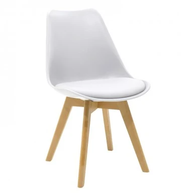 Dining table Natali-Gaston pakoworld set of 3 pieces in white 80x80x76cm