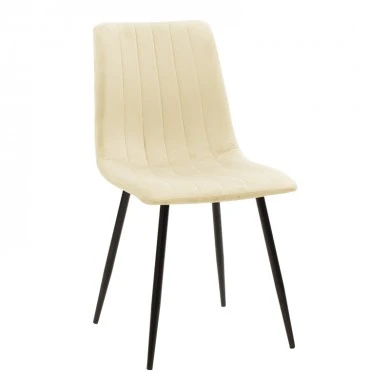 Dining table Natali-Noor pakoworld set of 3 pcs MDF white-beige fabric 80x80x76cm