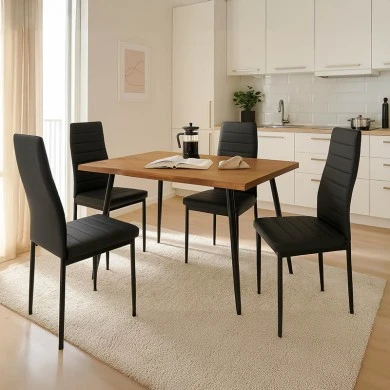 Neve-Parker pakoworld dining table set of 5 pcs 120x80x75cm