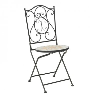 Sellis pakoworld dining set 3pcs mosaic-metal black