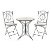 Sellis pakoworld dining set 3pcs mosaic-metal black
